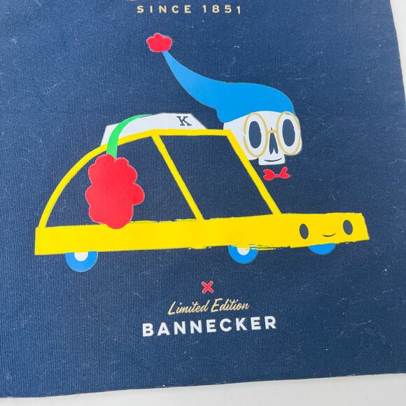 Kiehl's Limited Edition Bannecker Tote Bag Small Navy Blue Gold - Picture 2 of 4